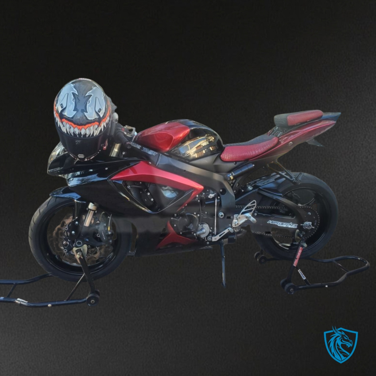 Suzuki GSXR 600-750 (2006-2007) Gloss Maroon Red & Black - Custom ABS Fairing Kit