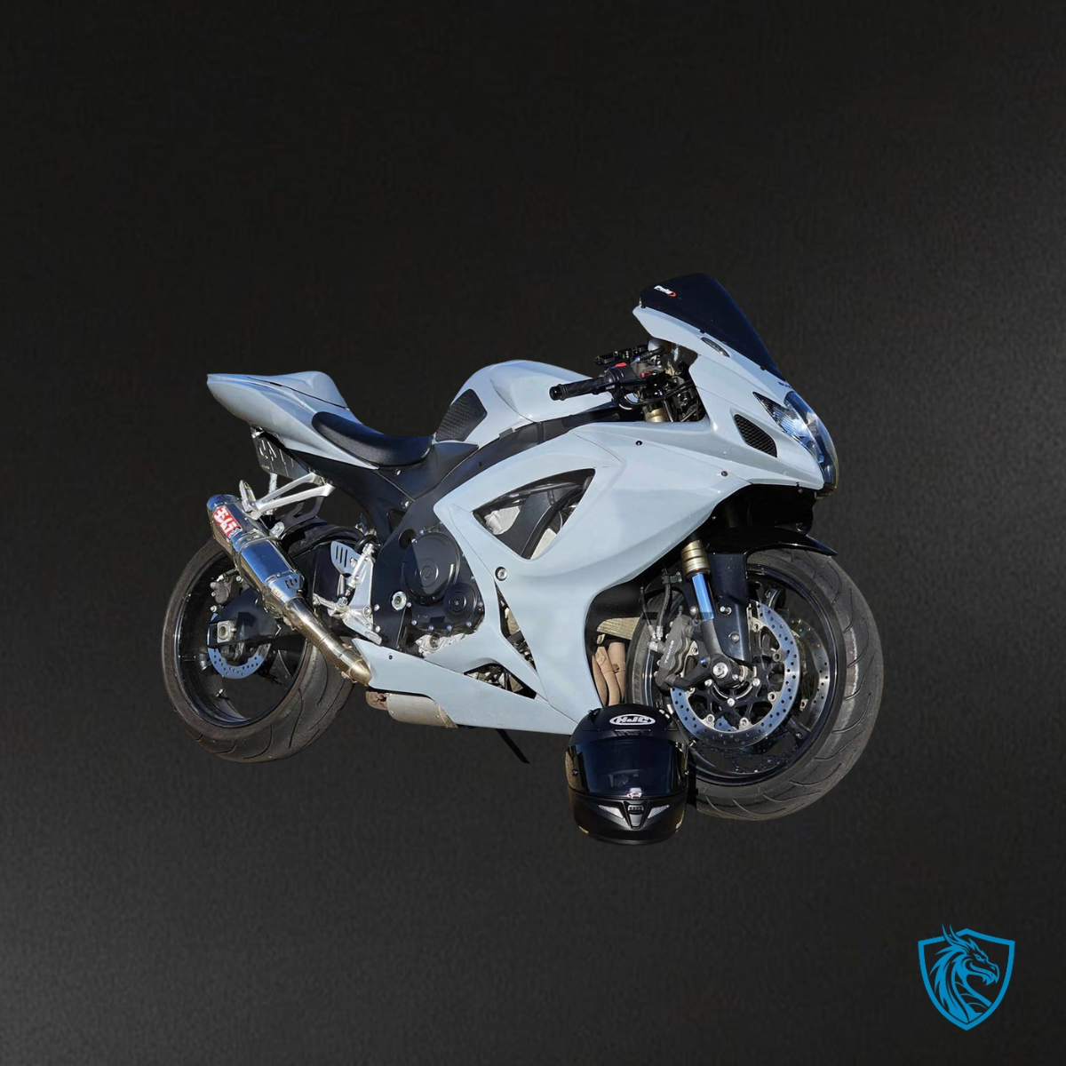 Suzuki GSXR 600-750 (2006-2007) Gloss Nardo Gray & White Fairing Kit - Aftermarket ABS Bodywork