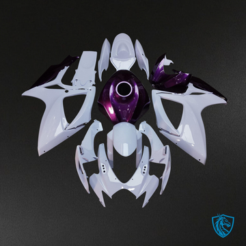 Suzuki GSXR 600-750 (2006-2007) Gloss Nardo Gray & Purple Fairing Kit | ABS Bodywork