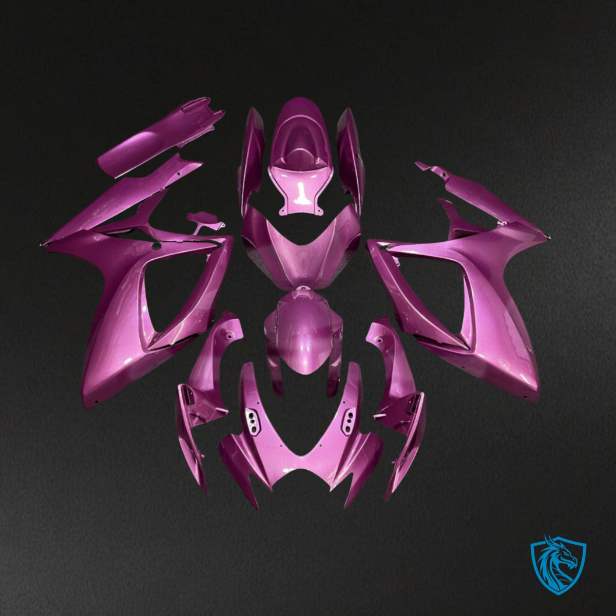 Suzuki GSXR 600-750 (2006-2007) Gloss Purple Plain Fairing Kit - Aftermarket ABS Bodywork