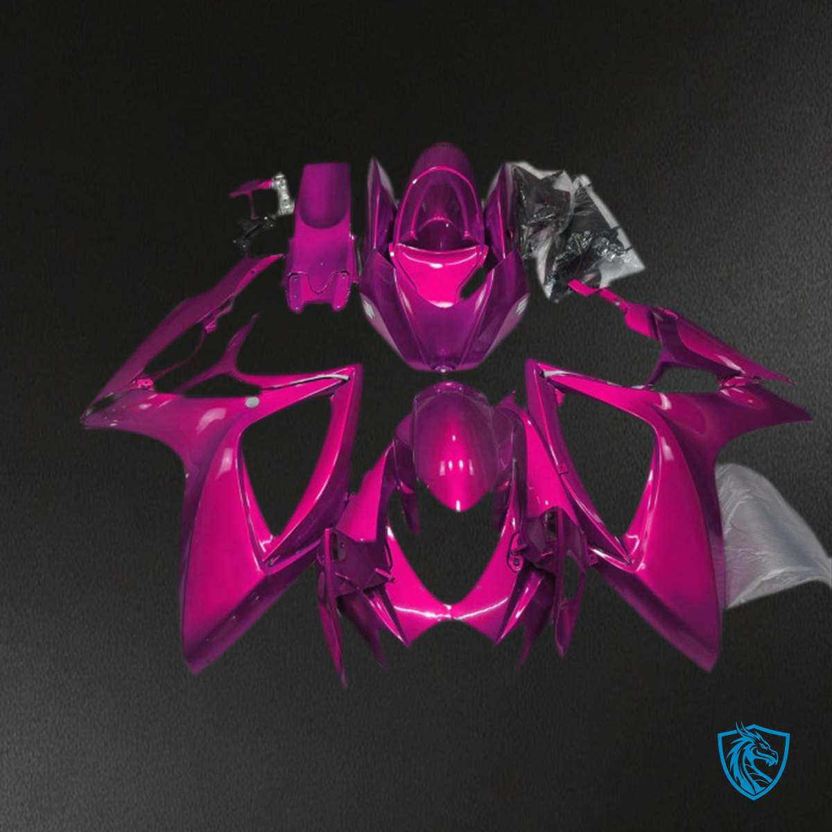 Suzuki GSXR 600-750 (2006-2007) Gloss Pink Plain Motorcycle - Custom ABS Fairing Kit