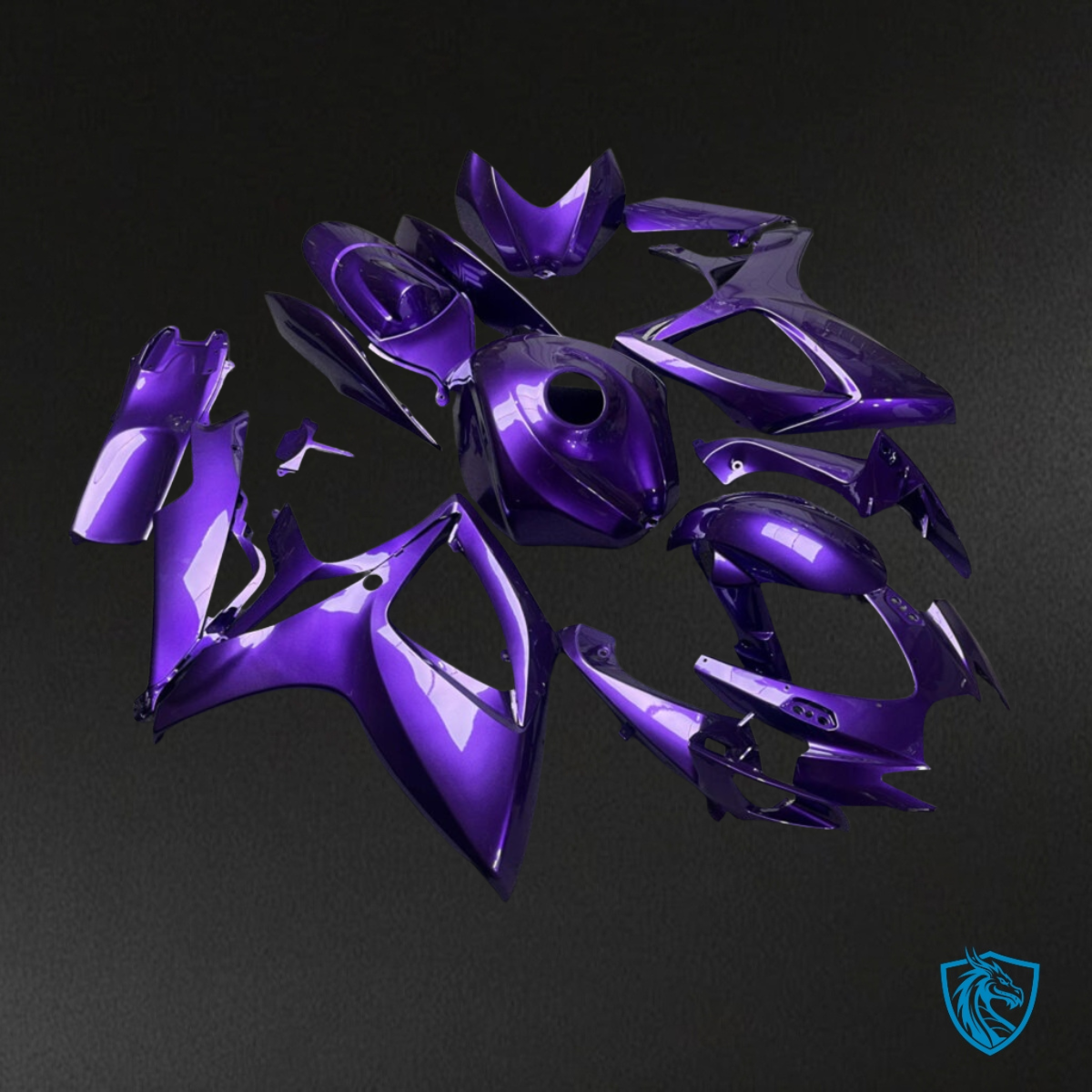 Suzuki GSXR 600-750 (2006-2007) Gloss Purple Plain Fairing Kit | ABS Bodywork