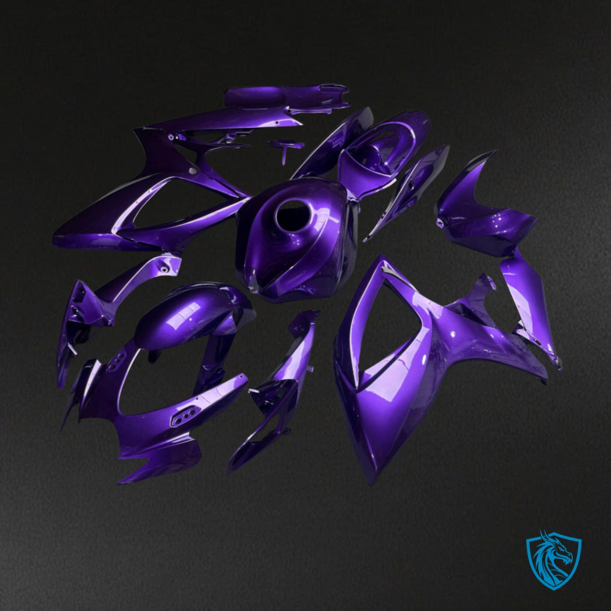 Suzuki GSXR 600-750 (2006-2007) Gloss Purple Plain Fairing Kit | ABS Bodywork