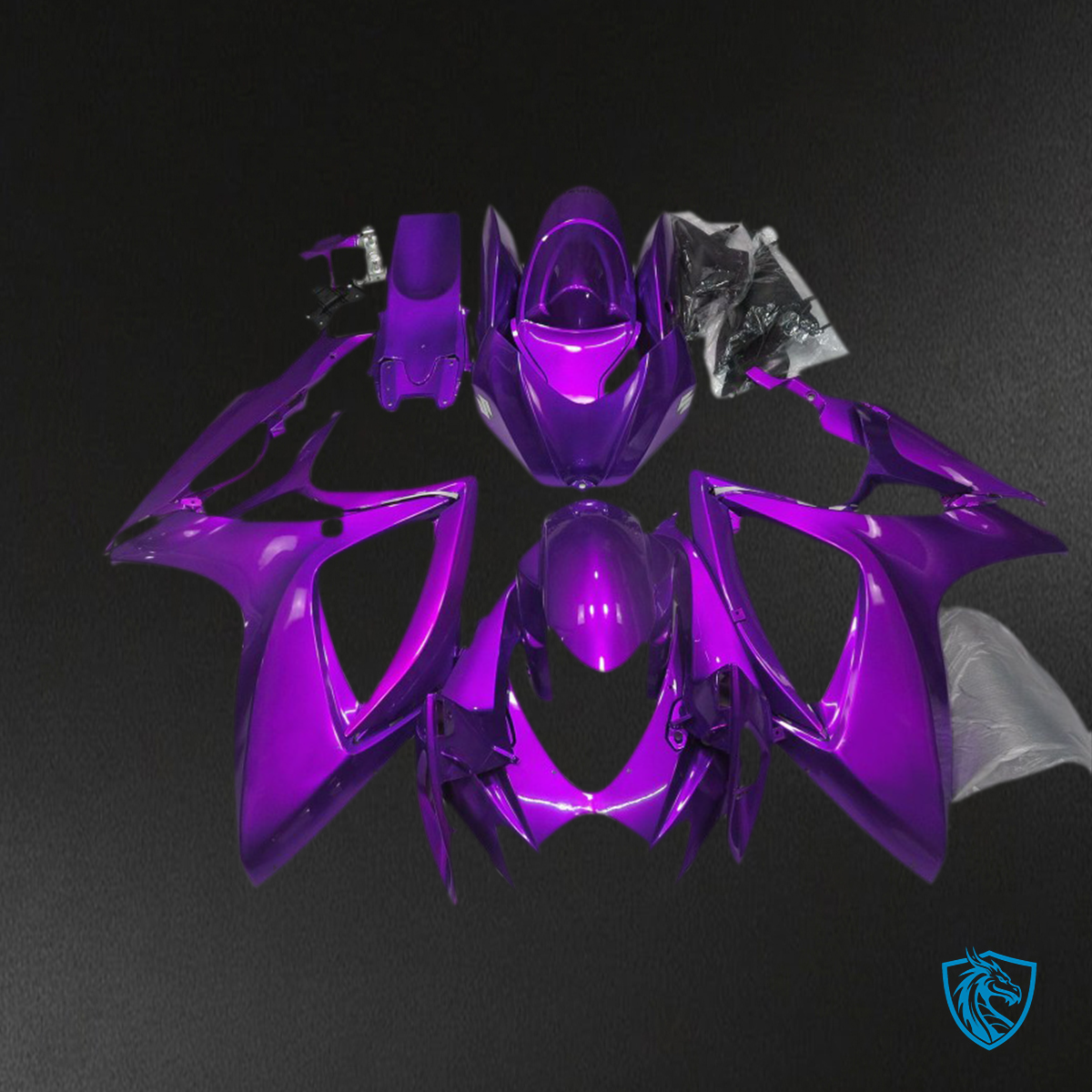 Suzuki GSXR 600-750 (2006-2007) Gloss Purple Plain Motorcycle Fairings Kit | ABS Bodywork