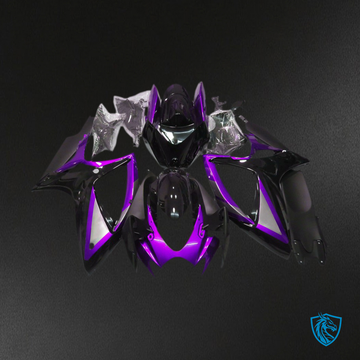 Suzuki GSXR 600-750 (2006-2007) Gloss Purple & Black Motorcycle Fairings Kit - Aftermarket ABS Bodywork