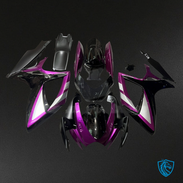 Suzuki GSXR 600-750 (2006-2007) Gloss Purple & Black - Custom ABS Fairing Kit