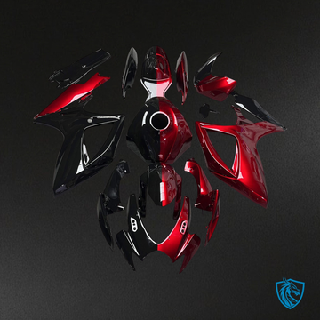 Suzuki GSXR 600-750 (2006-2007) Gloss Red & Black Split Fairing Kit | ABS Bodywork