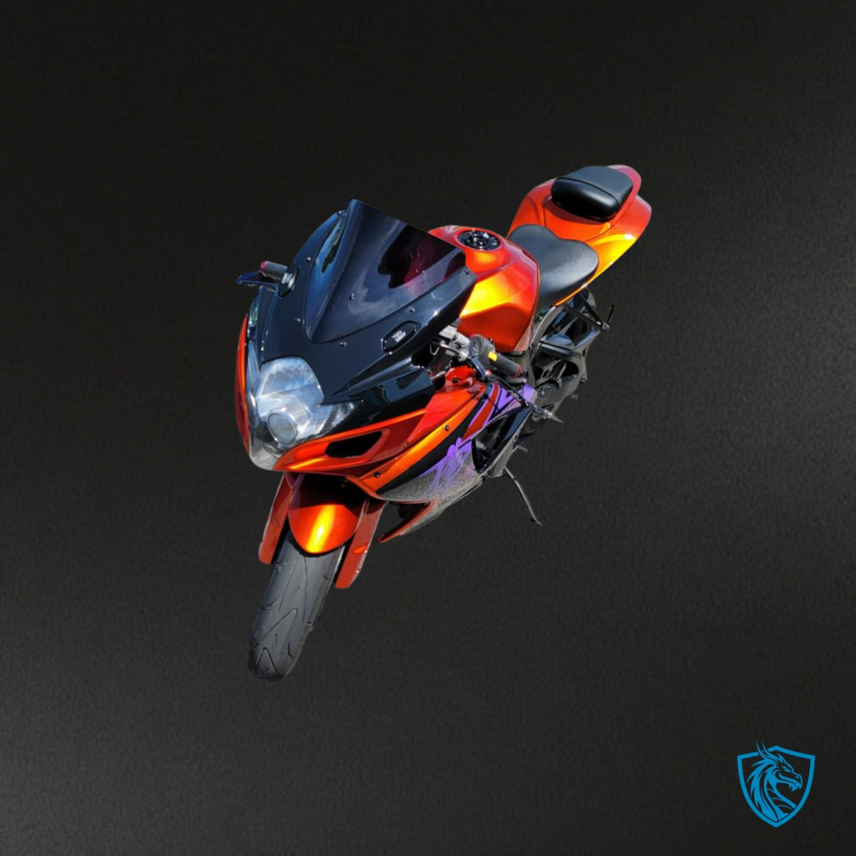 Suzuki GSXR 600-750 (2006-2007) Gloss Purple, Orange & Black - Custom ABS Fairing Kit