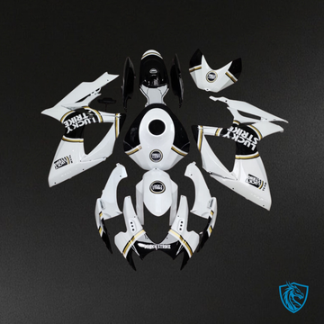 Suzuki GSXR 600-750 (2006-2007) Gloss White & Black - MERGEment Motorcycle Fairings Kit