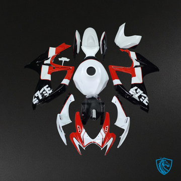 Suzuki GSXR 600-750 (2006-2007) Gloss White, Red & Black Fairing Kit | ABS Bodywork