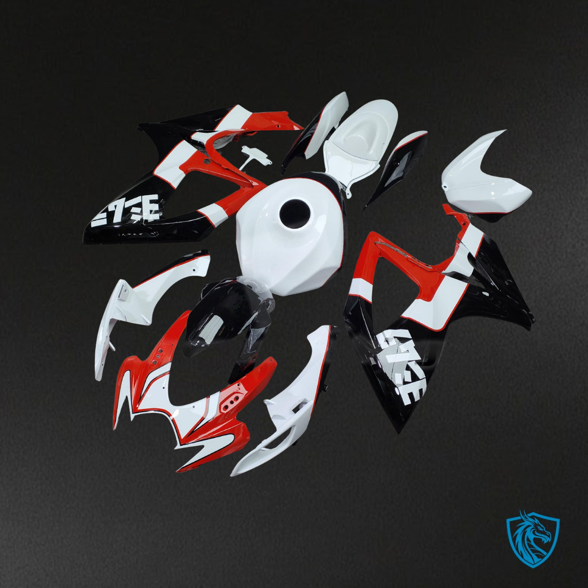 Suzuki GSXR 600-750 (2006-2007) Gloss White, Red & Black Fairing Kit | ABS Bodywork