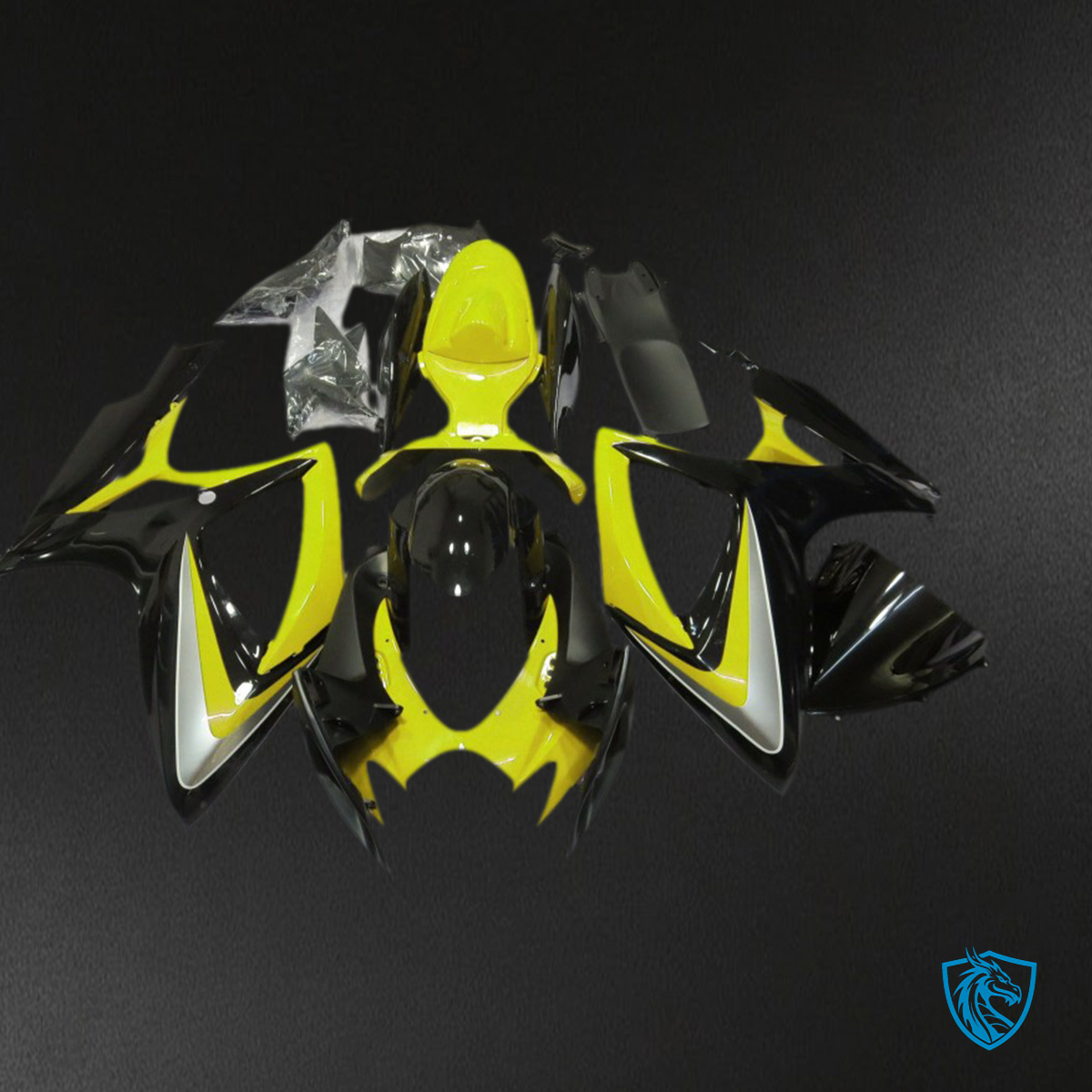Suzuki GSXR 600-750 (2006-2007) Glossy Yellow Without Badge Fairings Kit - Aftermarket ABS Bodywork