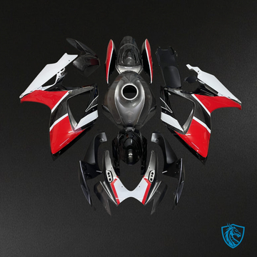 Suzuki GSXR 600-750 (2006-2007) Black, White & Red Fairing Kit | ABS Bodywork