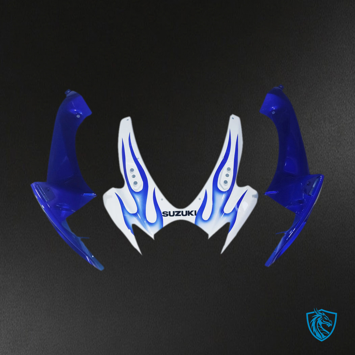 Suzuki GSXR 600-750 (2006-2007) White & Blue K6 - MERGEment Motorcycle Fairings Kit