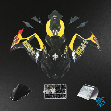 Suzuki GSXR 600-750 (2006-2007) Yellow & Black K6 - MERGEment Motorcycle Fairings Kit