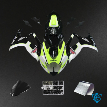 Suzuki GSXR 600-750 (2006-2007) Green & White K6 - MERGEment Motorcycle Fairing Kit