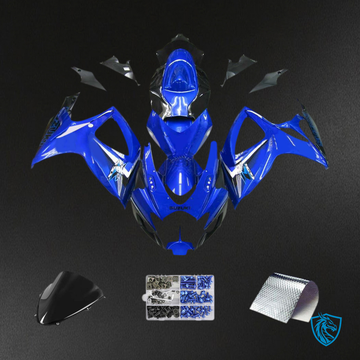 Suzuki GSXR 600-750 (2006-2007) Gloss Blue & Black K6 - Custom ABS Fairing Kit