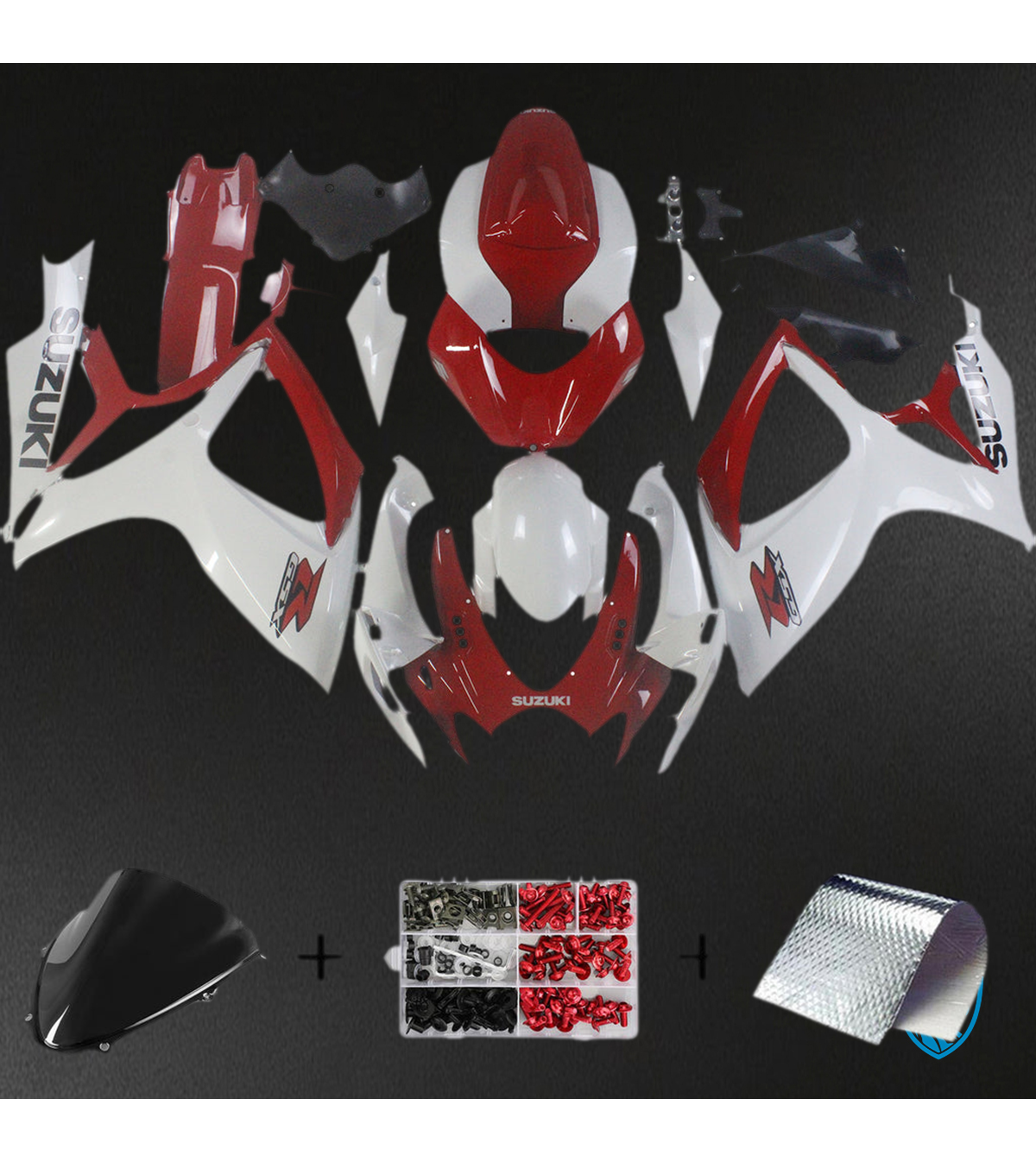 Suzuki GSXR 600-750 (2006-2007) Red, White & Black K6 Fairing Kit - Aftermarket ABS Bodywork