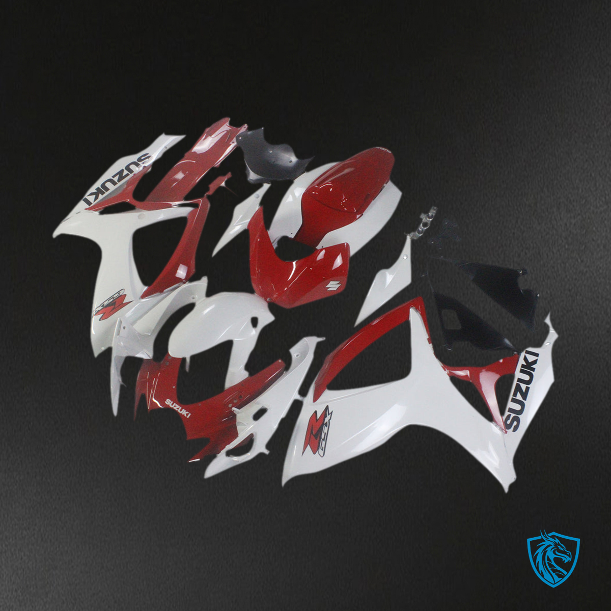 Suzuki GSXR 600-750 (2006-2007) Red, White & Black K6 Fairing Kit - Aftermarket ABS Bodywork