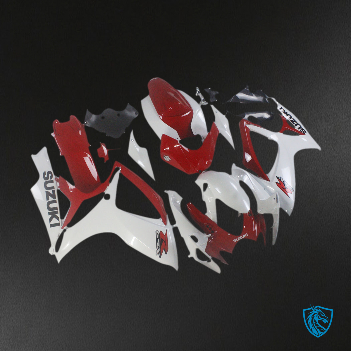 Suzuki GSXR 600-750 (2006-2007) Red, White & Black K6 Fairing Kit - Aftermarket ABS Bodywork