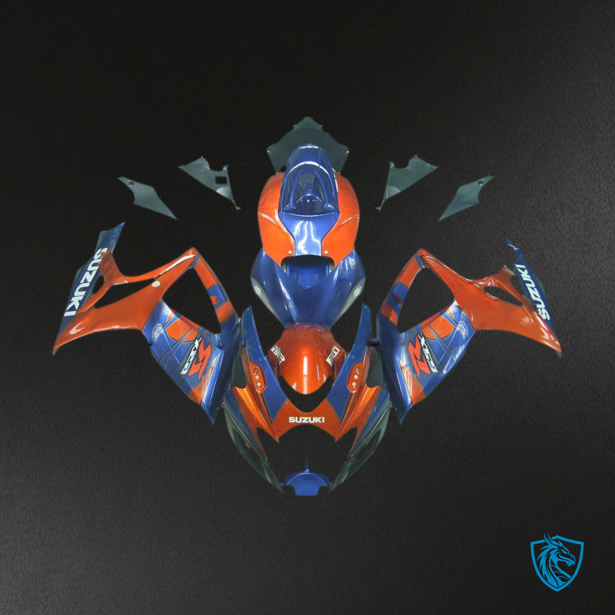 Suzuki GSXR 600-750 (2006-2007) Orange & Blue K6 Fairing Kit - Aftermarket ABS Bodywork