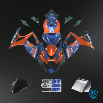 Suzuki GSXR 600-750 (2006-2007) Orange & Blue K6 Fairing Kit - Aftermarket ABS Bodywork