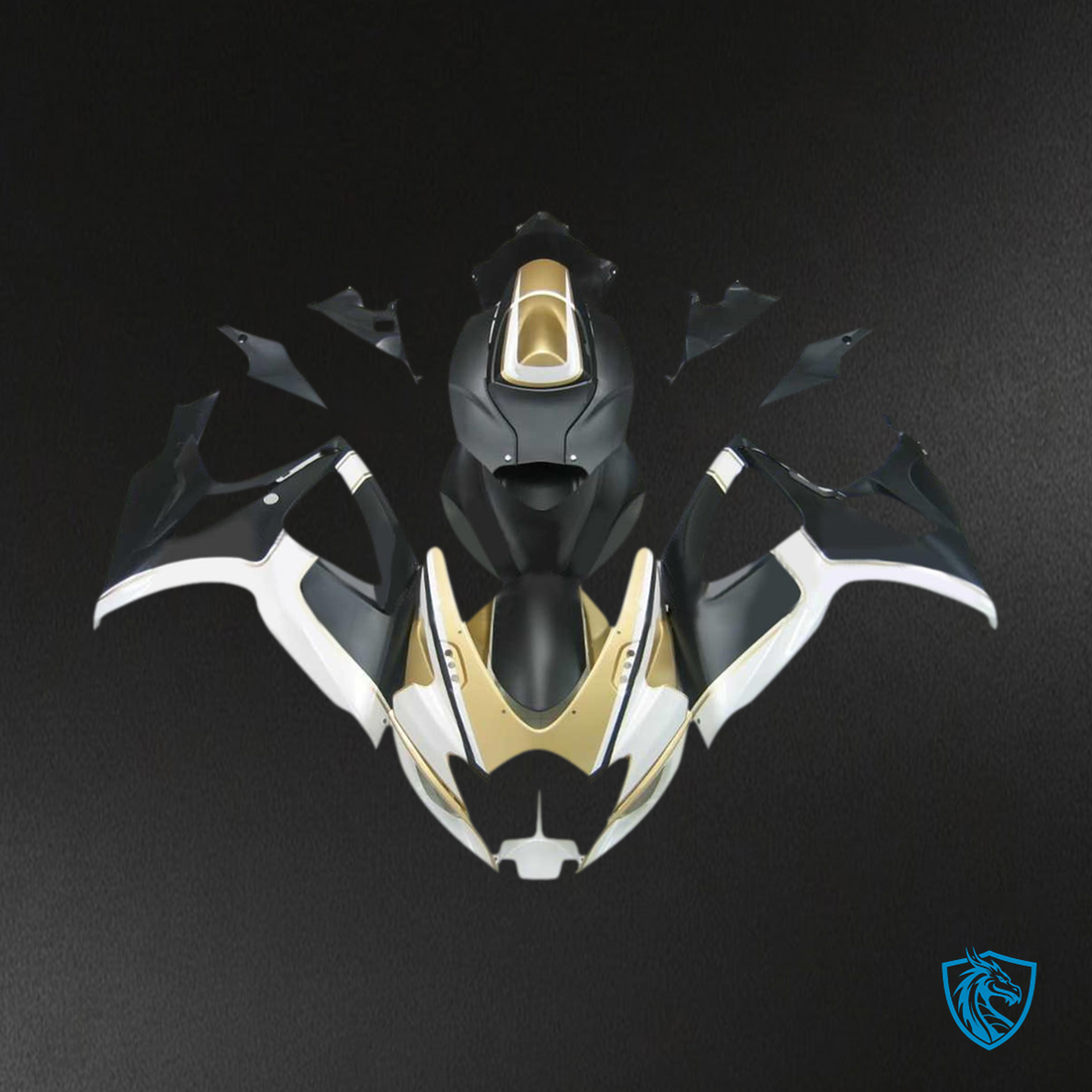 Suzuki GSXR 600-750 (2006-2007) White, Gold & Black K6 - Custom ABS Fairing Kit