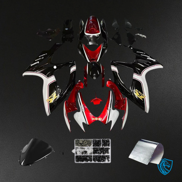 Suzuki GSXR 600-750 (2006-2007) Gloss Red & Black K6 - Custom ABS Fairing Kit