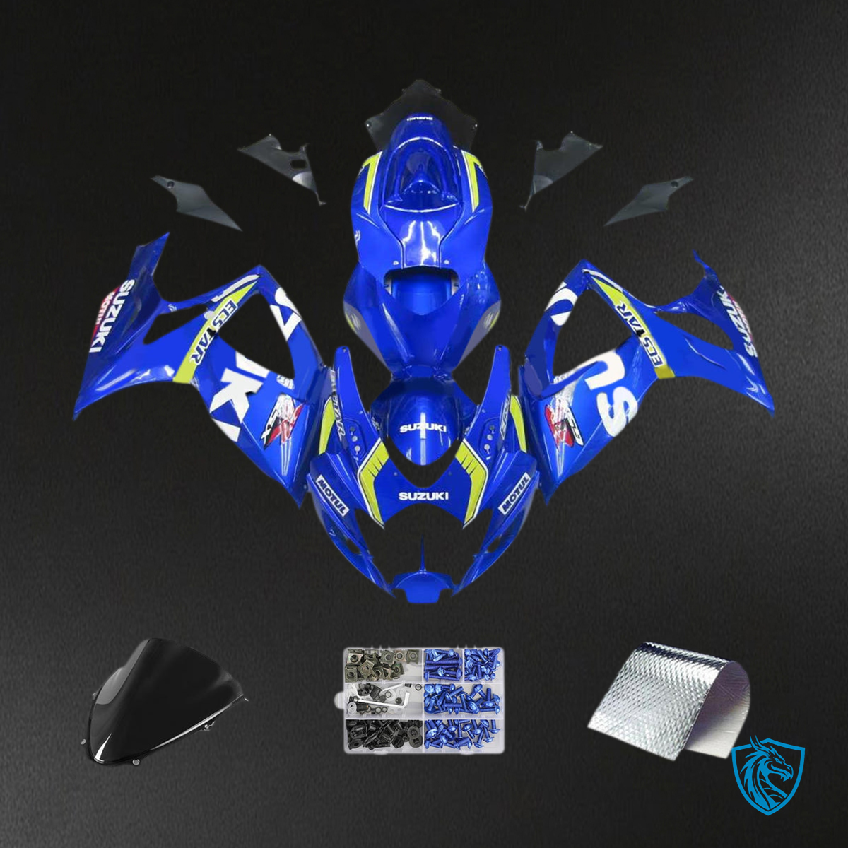Suzuki GSXR 600-750 (2006-2007) Blue & White K6 Fairing Kit - Aftermarket ABS Bodywork