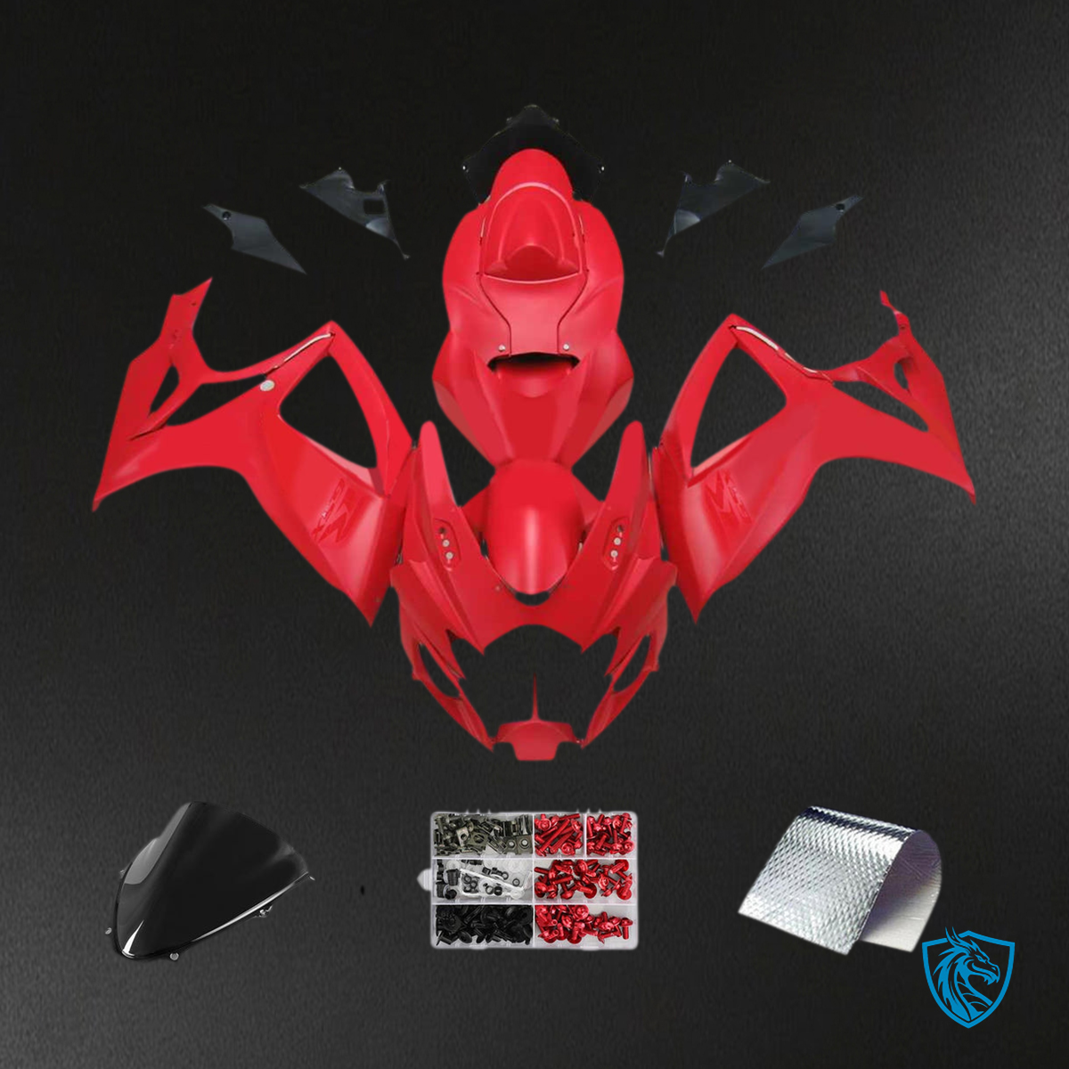 Suzuki GSXR 600-750 (2006-2007) Gloss Red & Black K6 Fairing Kit | ABS Bodywork