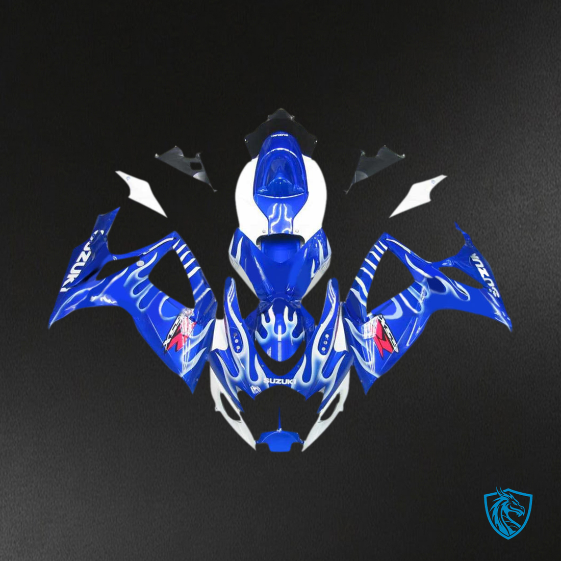 Suzuki GSXR 600-750 (2006-2007) Blue & White K6 - MERGEment Motorcycle Fairings Kit