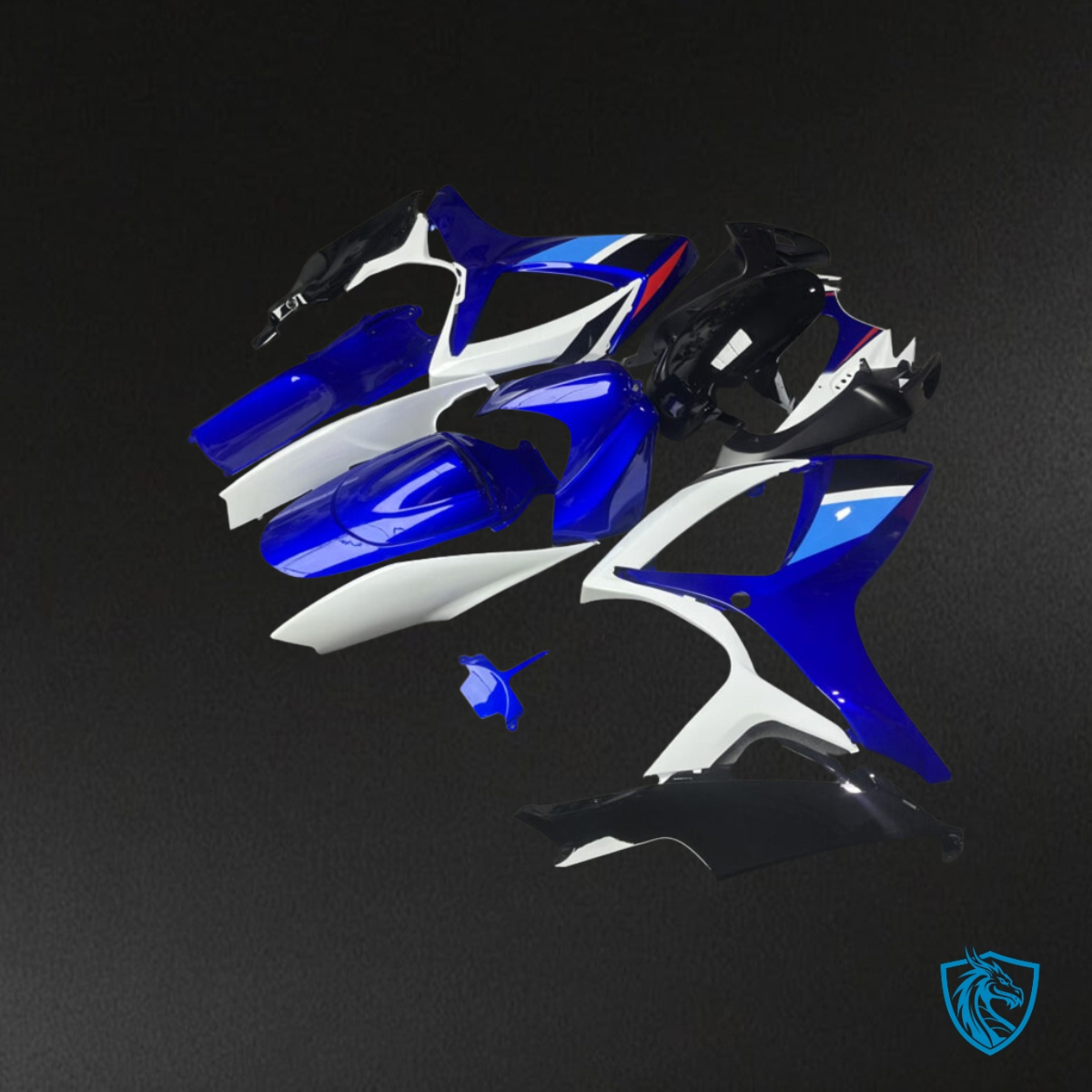 Suzuki GSXR 600-750 (2006-2007) Blue, White & Black Fairing Kit - Aftermarket ABS Bodywork