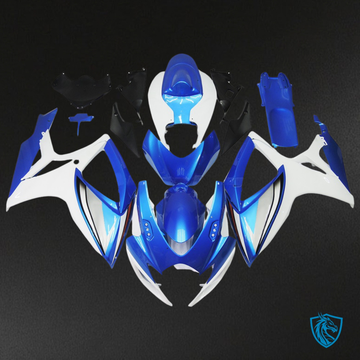 Suzuki GSXR 600-750 (2006-2007) Light Blue & White OEM Style - Custom ABS Fairing Kit