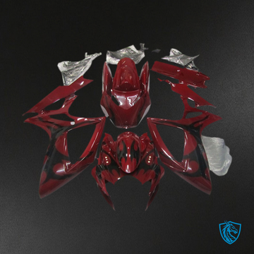Suzuki GSXR 600-750 (2006-2007) Red Motorcycle Fairings Kit - Aftermarket ABS Bodywork