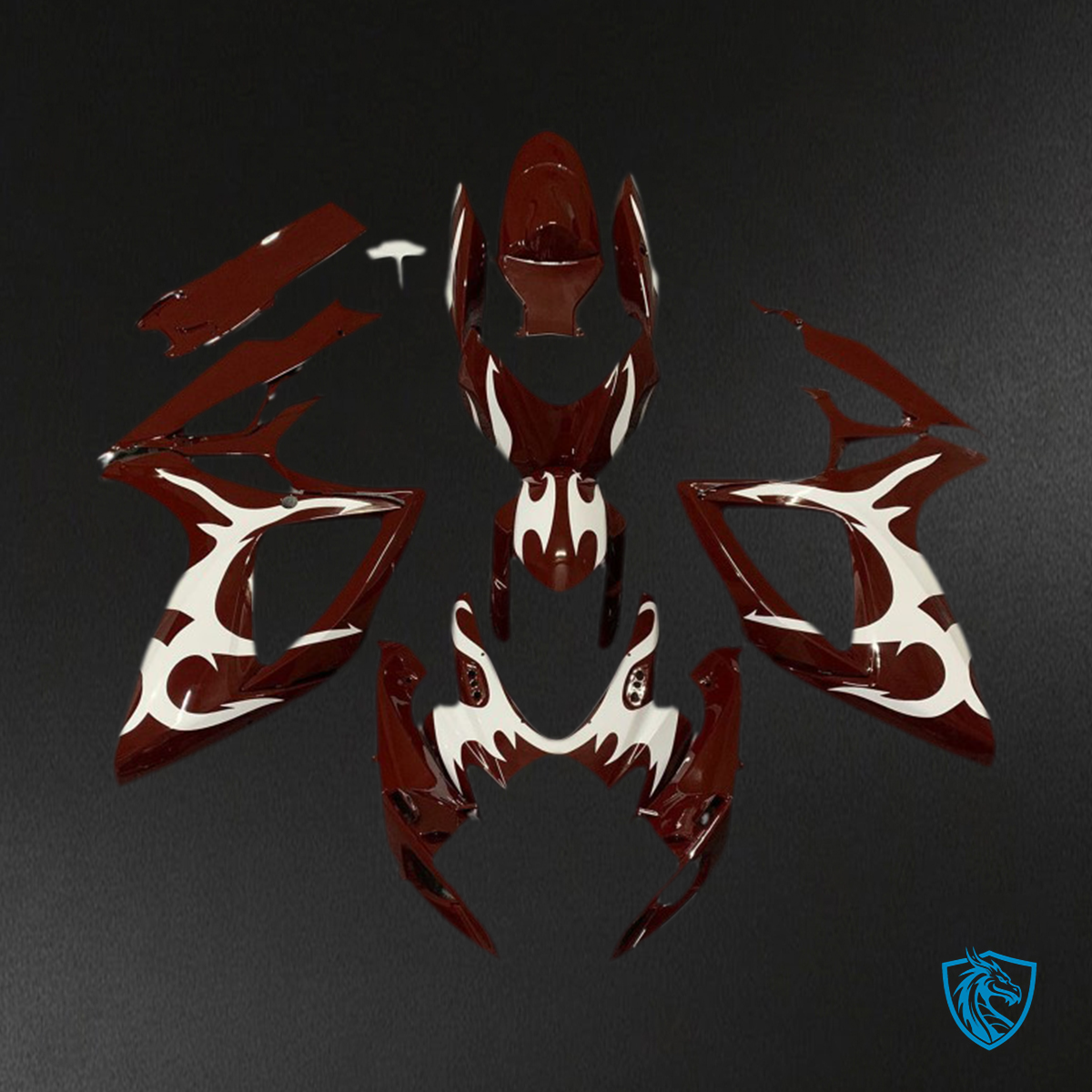 Suzuki GSXR 600-750 (2006-2007) Maroon & White - MERGEment Motorcycle Fairings Kit