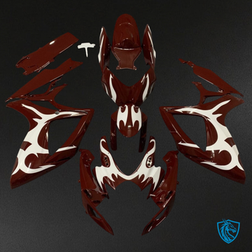 Suzuki GSXR 600-750 (2006-2007) Maroon & White - Custom ABS Fairing Kit