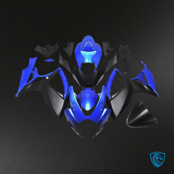 Suzuki GSXR 600-750 (2006-2007) Matte Black & Blue Style OEM Motorcycle Fairings Kit | ABS Bodywork