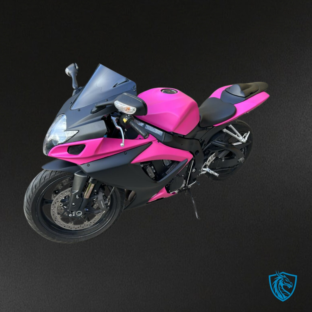 Suzuki GSXR 600-750 (2006-2007) Matte Black & Pink Fairing Kit - Aftermarket ABS Bodywork