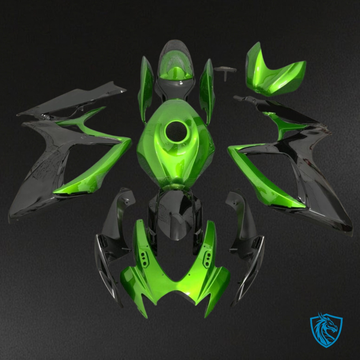 Suzuki GSXR 600-750 (2006-2007) Light Green & Black Fairing Kit | ABS Bodywork