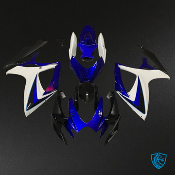 Suzuki GSXR 600-750 (2006-2007) Black, Blue & White Fairing Kit | ABS Bodywork