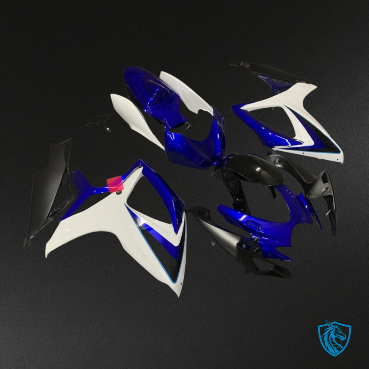 Suzuki GSXR 600-750 (2006-2007) Black, Blue & White Fairing Kit | ABS Bodywork