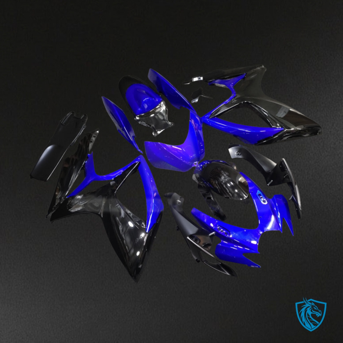 Suzuki GSXR 600-750 (2006-2007) Pearl Blue & Black Special Fairing Kit | ABS Bodywork