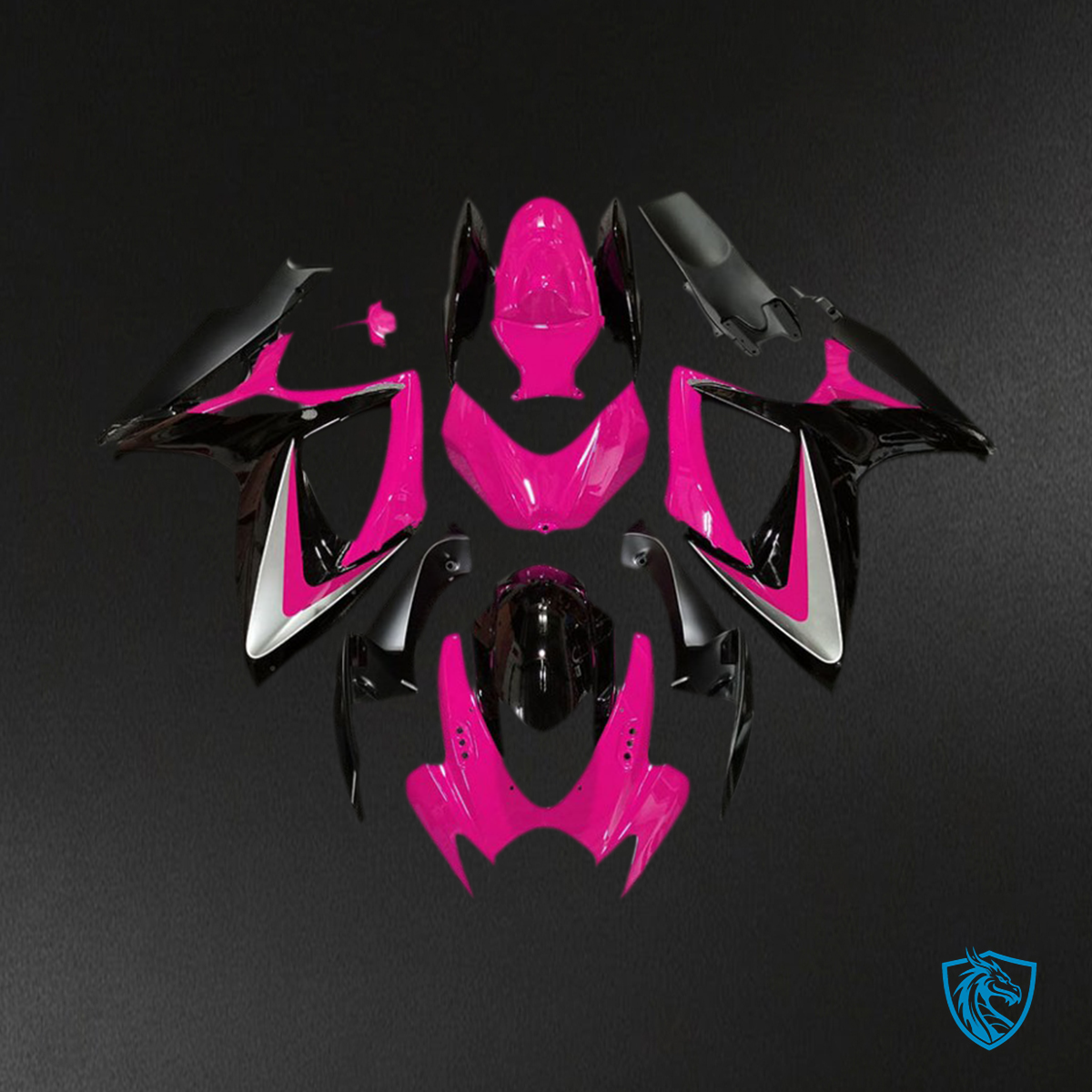 Suzuki GSXR 600-750 (2006-2007) Pink OEM Style Motorcycle Fairings Kit - Aftermarket ABS Bodywork