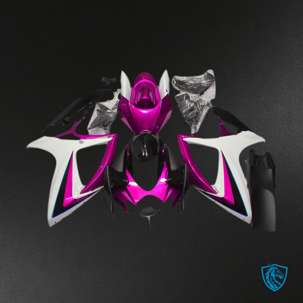 Suzuki GSXR 600-750 (2006-2007) Pink & White - MERGEment Motorcycle Fairings Kit