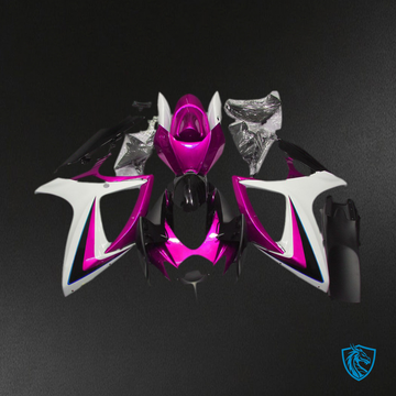 Suzuki GSXR 600-750 (2006-2007) Pink & White - MERGEment Motorcycle Fairings Kit