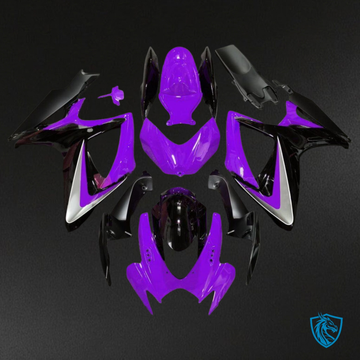 Suzuki GSXR 600-750 (2006-2007) Purple & Black Fairing Kit - Aftermarket ABS Bodywork