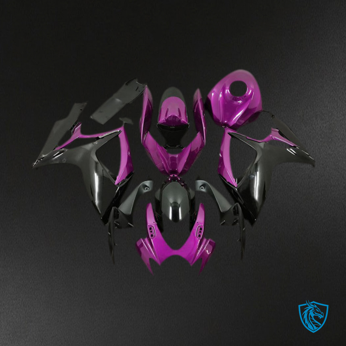Suzuki GSXR 600-750 (2006-2007) Purple & Black - Custom ABS Fairing Kit