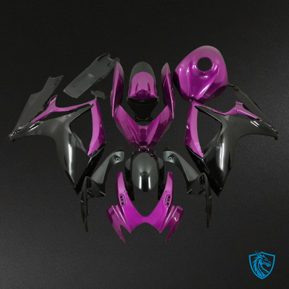 Suzuki GSXR 600-750 (2006-2007) Purple & Black Fairing Kit | ABS Bodywork