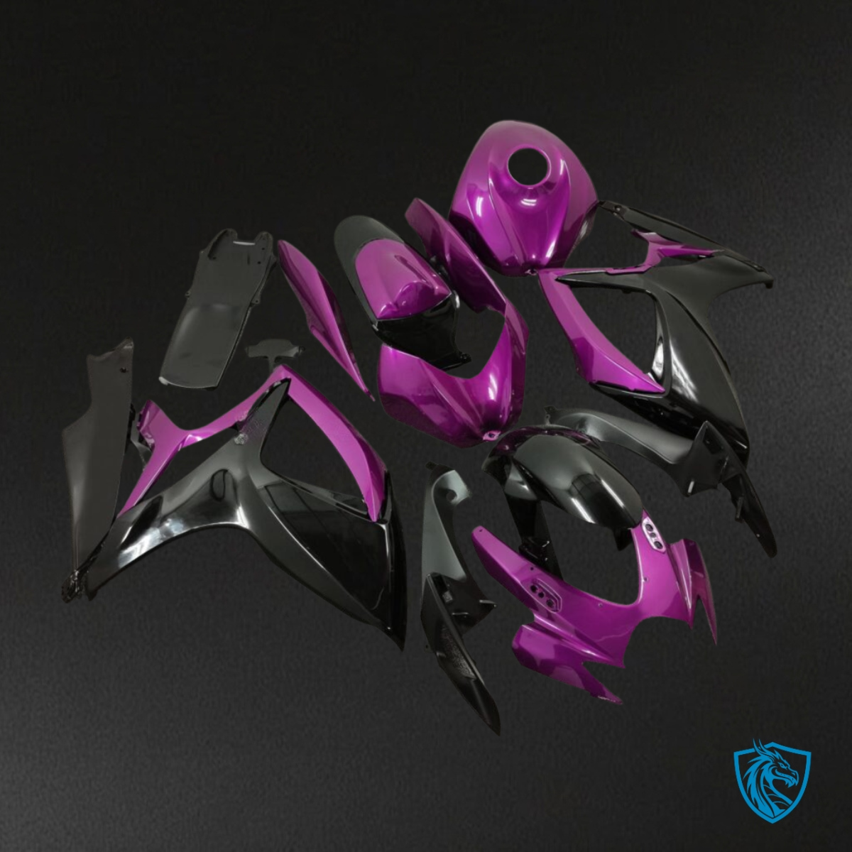Suzuki GSXR 600-750 (2006-2007) Purple & Black Fairing Kit | ABS Bodywork