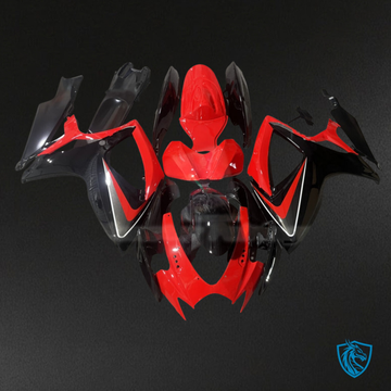 Suzuki GSXR 600-750 (2006-2007) Red, Black & Grey - Custom ABS Fairing Kit